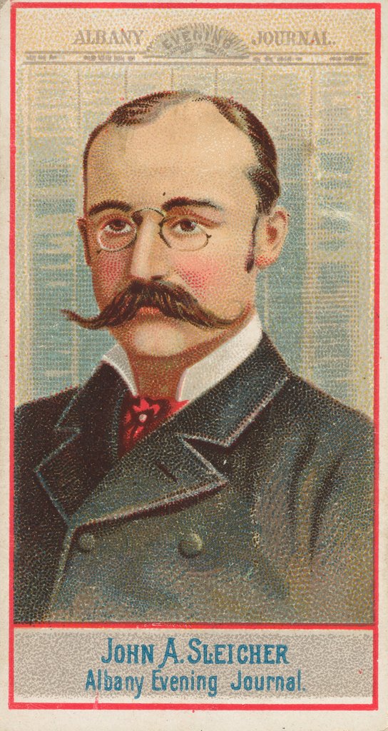 Detail of John A. Sleicher, Albany Evening Journal, from the American Editors series for Allen …, 1887 by Allen & Ginter