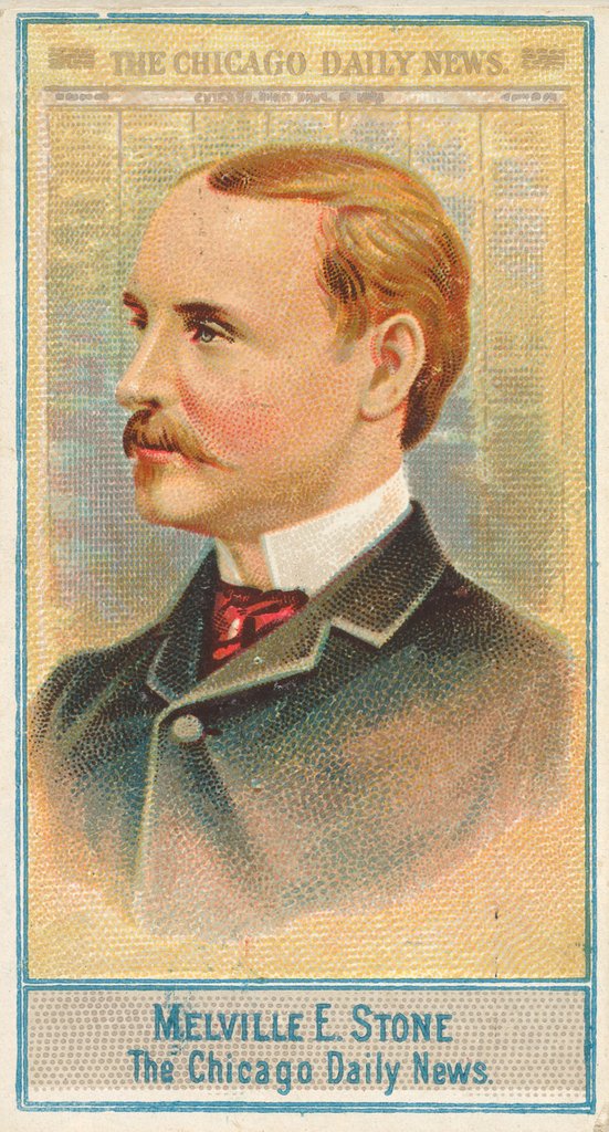 Detail of Melville E. Stone, The Chicago Daily News, from the American Editors series for Allen…, 1887 by Allen & Ginter
