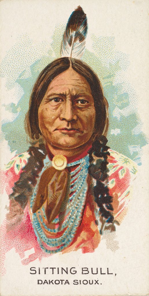 Detail of Sitting Bull, Dakota Sioux, from the American Indian Chiefs series for Allen & Ginter…, 1888 by Allen & Ginter