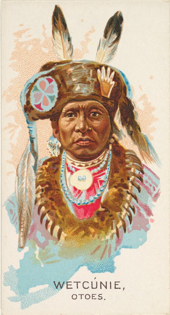 Detail of Wetcunie, Otoes, from the American Indian Chiefs series for Allen & Ginter Cigarettes…, 1888 by Allen & Ginter