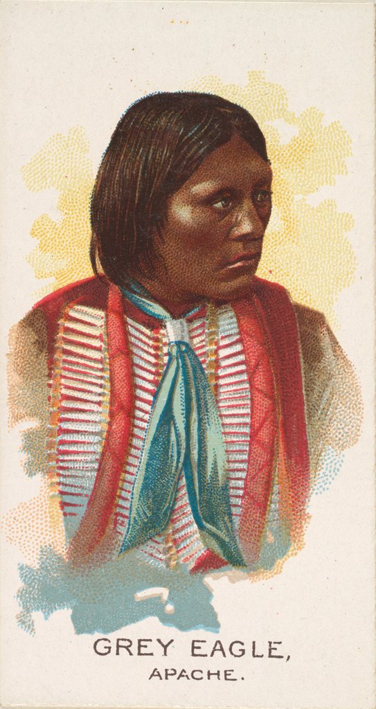 Detail of Grey Eagle, Apache, from the American Indian Chiefs series for Allen & Ginter Cigaret…, 1888 by Allen & Ginter