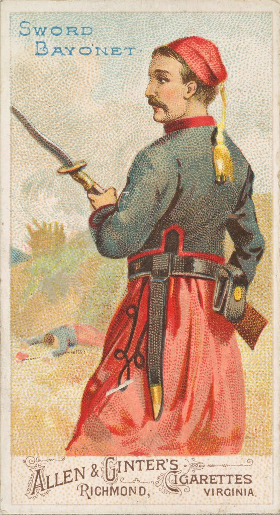 Detail of Sword Bayonet, from the Arms of All Nations series for Allen & Ginter Cigarettes Brands, 1887 by Allen & Ginter