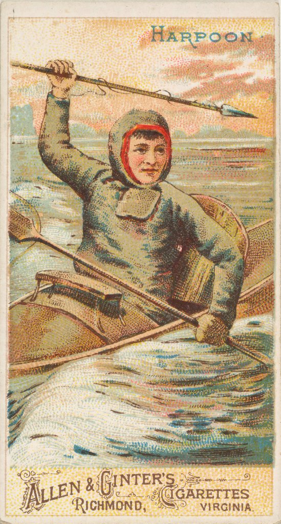Detail of Harpoon, from the Arms of All Nations series for Allen & Ginter Cigarettes Brands, 1887 by Allen & Ginter