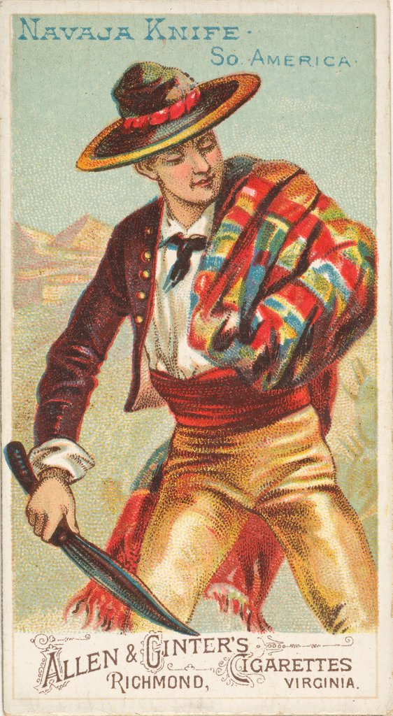 Detail of Navaja Knife, South America, from the Arms of All Nations series for Allen & Ginter C…, 1887 by Allen & Ginter