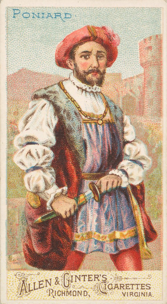 Detail of Poniard, from the Arms of All Nations series for Allen & Ginter Cigarettes Brands, 1887 by Allen & Ginter