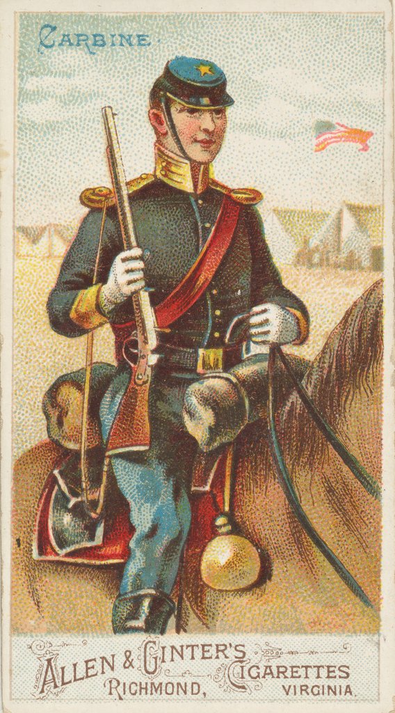 Detail of Carbine, from the Arms of All Nations series for Allen & Ginter Cigarettes Brands, 1887 by Allen & Ginter