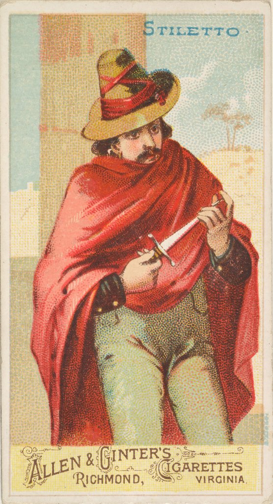 Detail of Stiletto, from the Arms of All Nations series for Allen & Ginter Cigarettes Brands, 1887 by Allen & Ginter