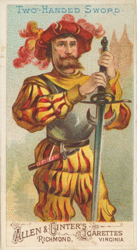 Two-handed Sword, from the Arms of All Nations series for Allen & Ginter Cigarettes B…, 1887 by Allen & Ginter