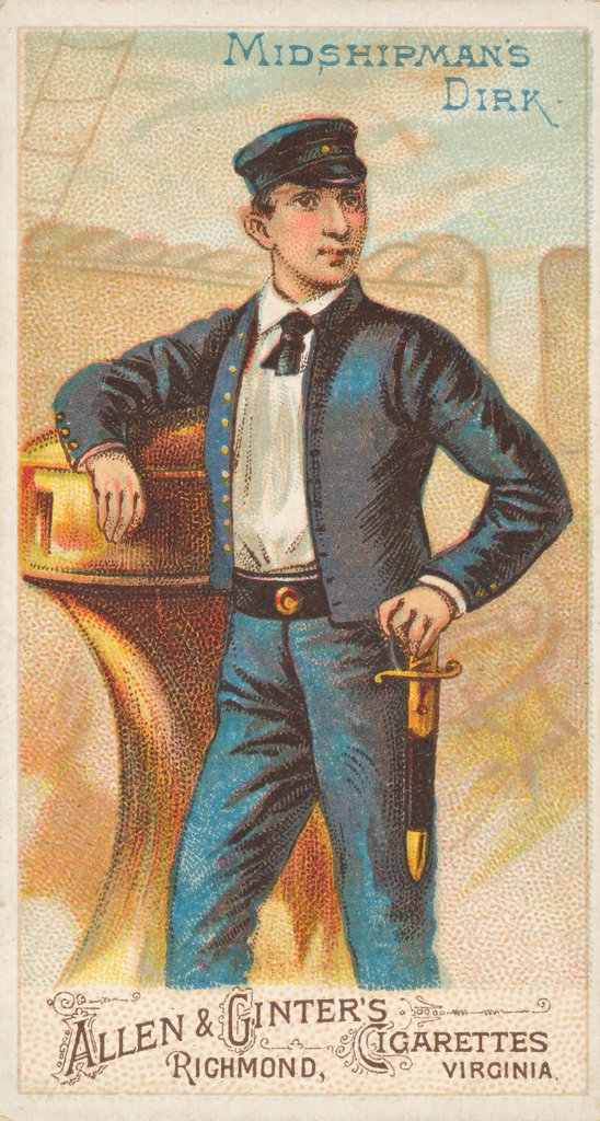 Detail of Midshipman's Dirk, from the Arms of All Nations series for Allen & Ginter Cigarettes …, 1887 by Allen & Ginter