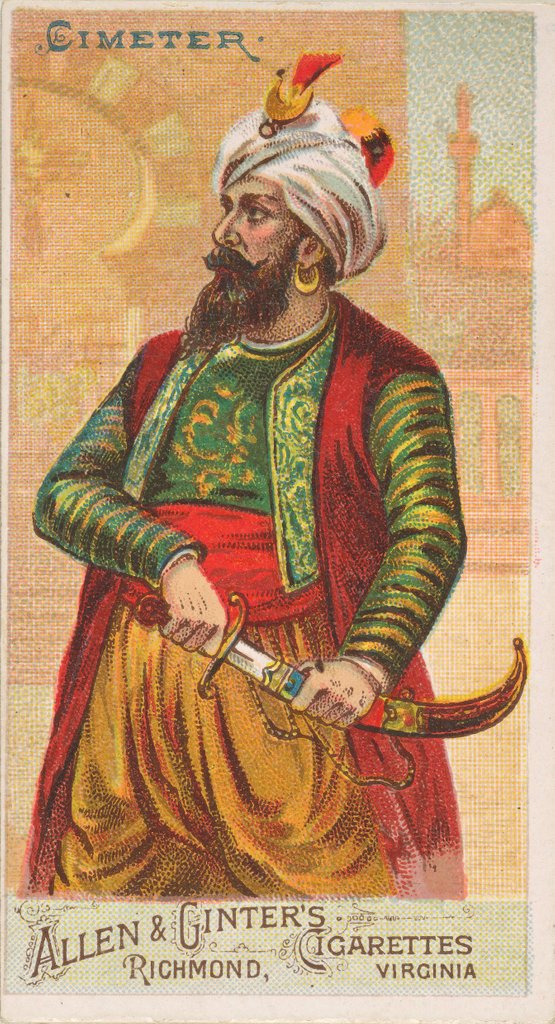 Detail of Cimeter, from the Arms of All Nations series for Allen & Ginter Cigarettes Brands, 1887 by Allen & Ginter