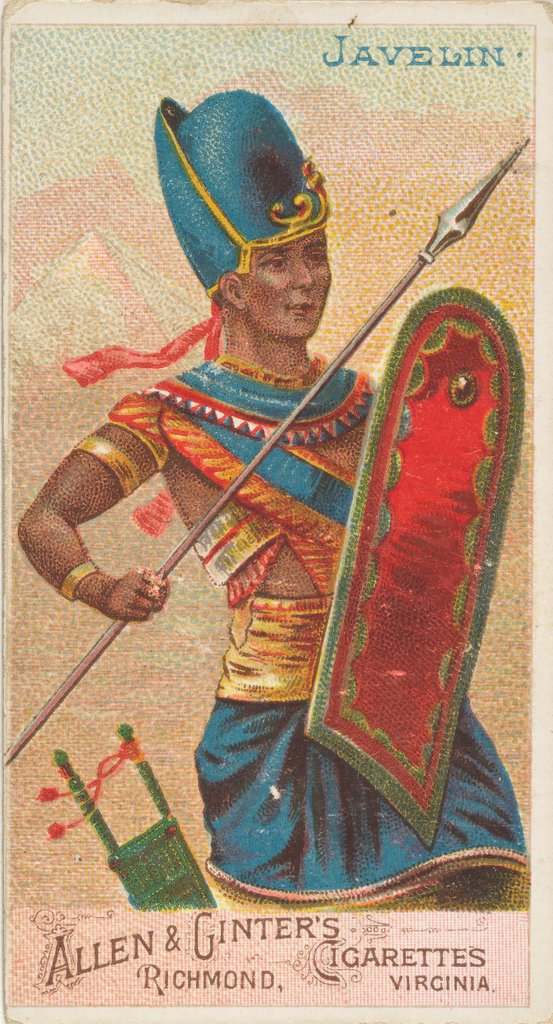 Detail of Javelin, from the Arms of All Nations series for Allen & Ginter Cigarettes Brands, 1887 by Allen & Ginter