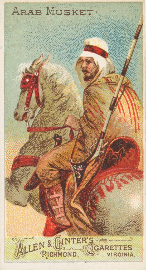 Detail of Arab Musket, from the Arms of All Nations series for Allen & Ginter Cigarettes Brands, 1887 by Allen & Ginter