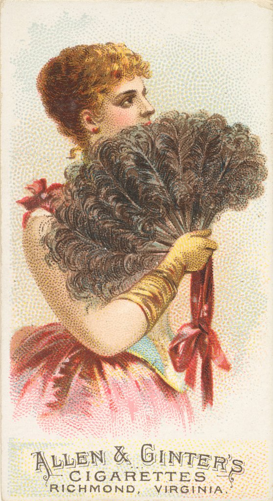 Detail of Plate 6, from the Fans of the Period series for Allen & Ginter Cigarettes Brands, 1889 by Allen & Ginter