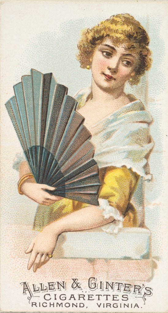 Detail of Plate 15, from the Fans of the Period series for Allen & Ginter Cigarettes Brands, 1889 by Allen & Ginter