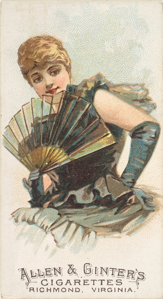 Detail of Plate 16, from the Fans of the Period series for Allen & Ginter Cigarettes Brands, 1889 by Allen & Ginter