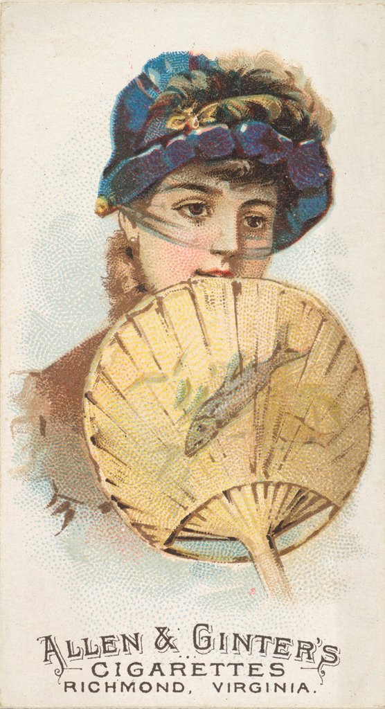 Detail of Plate 29, from the Fans of the Period series for Allen & Ginter Cigarettes Brands, 1889 by Allen & Ginter
