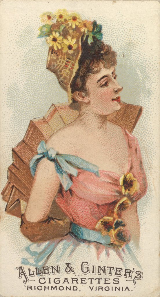 Detail of Plate 31, from the Fans of the Period series for Allen & Ginter Cigarettes Brands, 1889 by Allen & Ginter