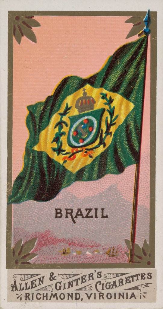 Brazil, from Flags of All Nations, Series 1 for Allen & Ginter Cigarettes Brands, 1887 by Allen & Ginter