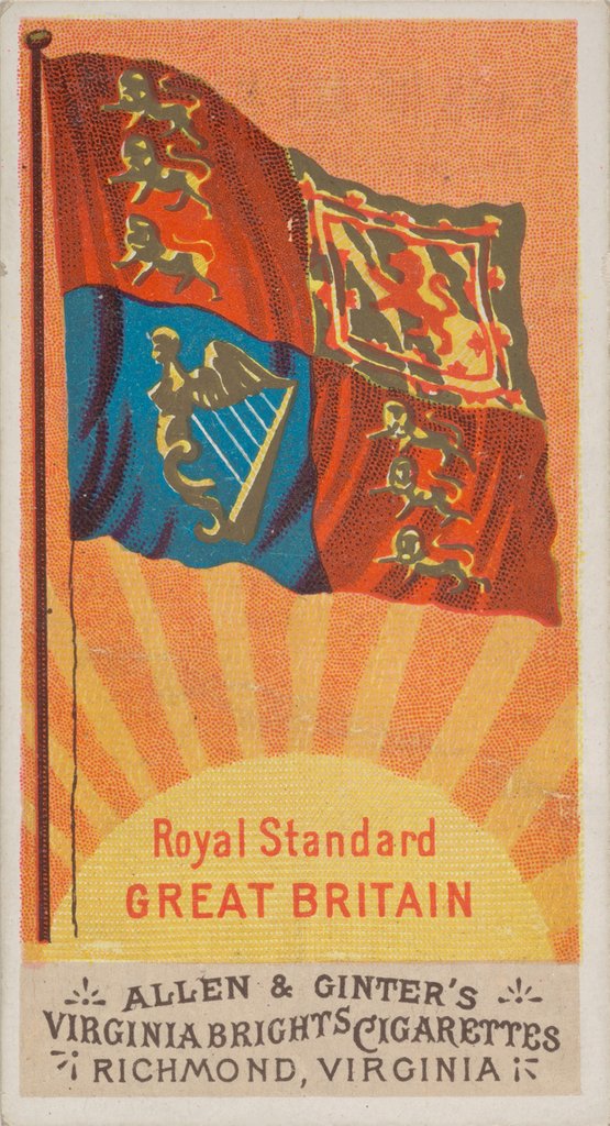 Detail of Royal Standard, Great Britain, from Flags of All Nations, Series 1 for Allen & Ginter…, 1887 by Allen & Ginter