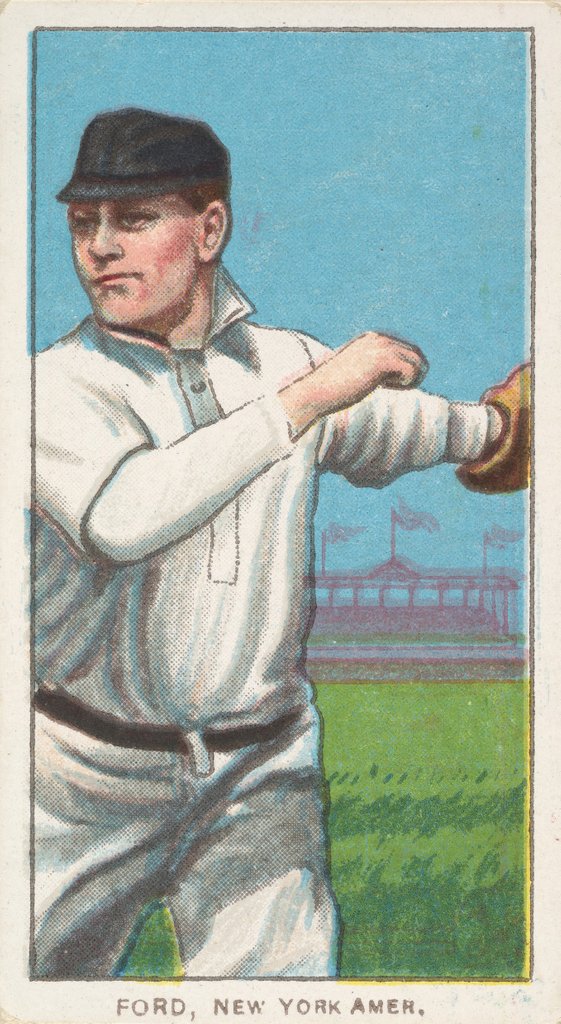 Detail of Ford, New York, American League, from the White Border series for the American T…, 1909-11 by American Tobacco Company