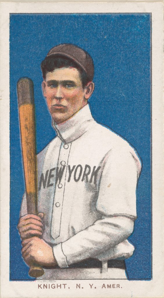 Detail of Knight, New York, American League, from the White Border series for the American…, 1909-11 by American Tobacco Company