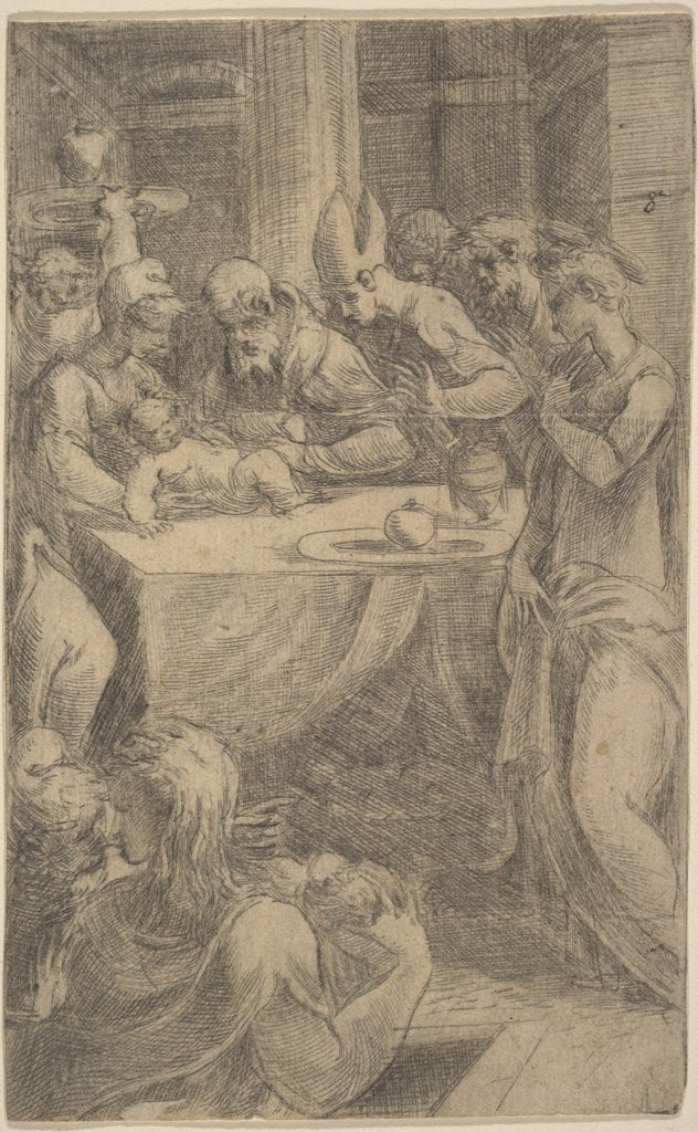 Detail of The circumcision of Christ, ca 1542-46 by Andrea Schiavone