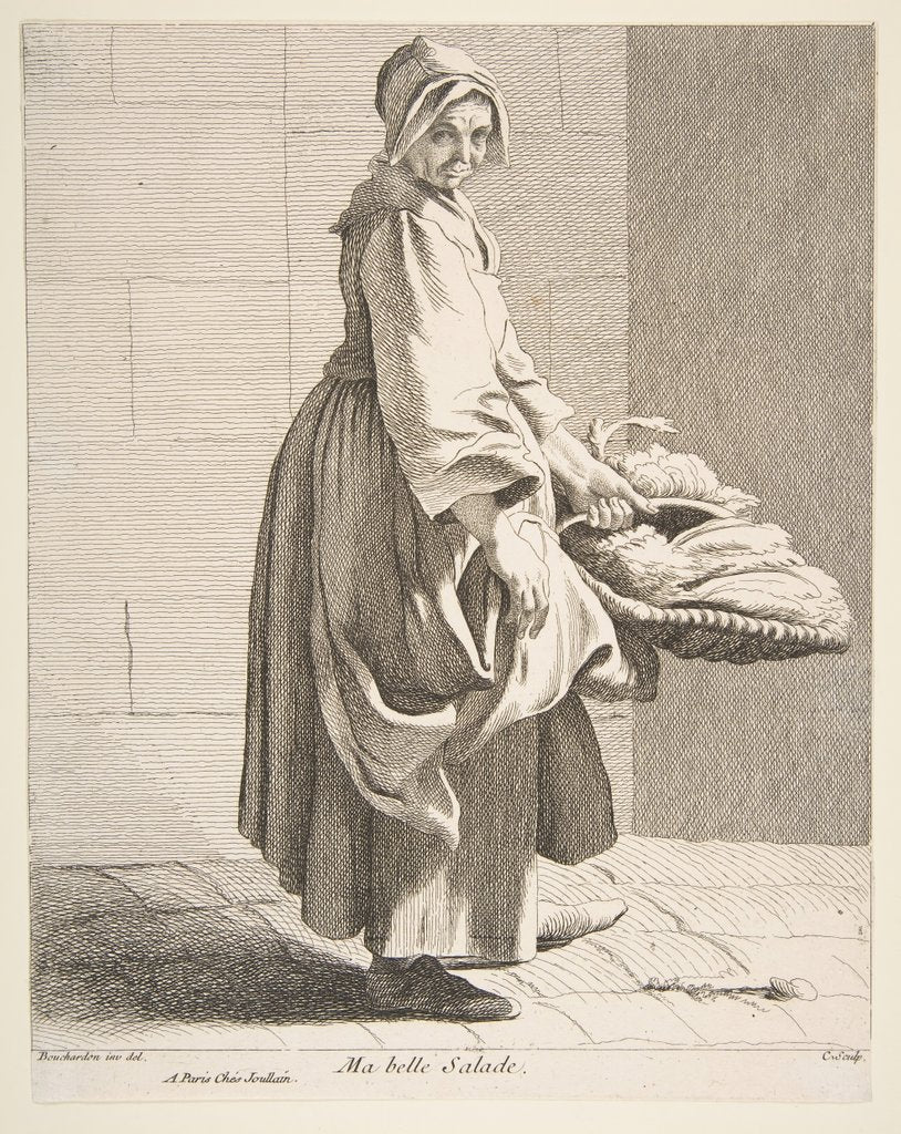 Detail of Lettuce Seller, 1742 by Caylus