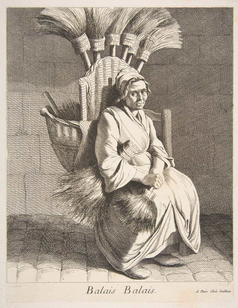 Detail of Broom Peddler, 1737 by Caylus