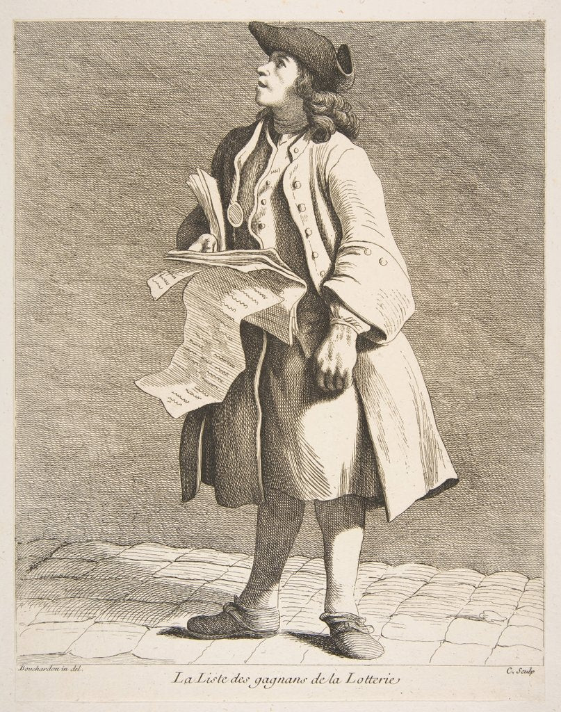 Detail of The Reading of Lottery Winners, 1746 by Caylus