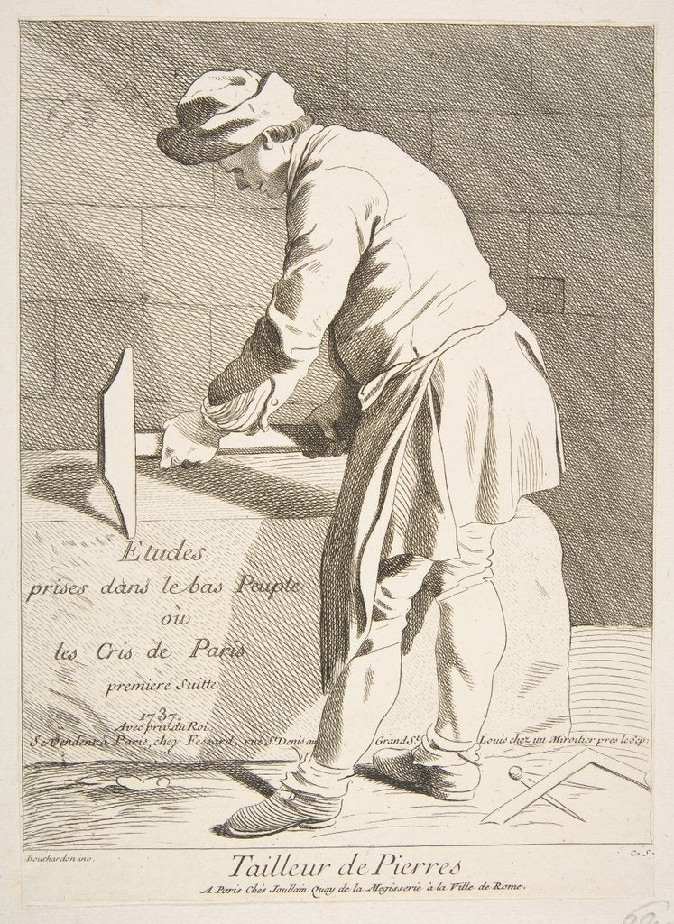 Detail of Stone Cutter, 1737 by Caylus