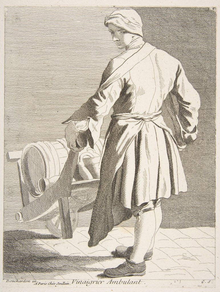 Detail of Wandering Vinegar Seller, 1738 by Caylus