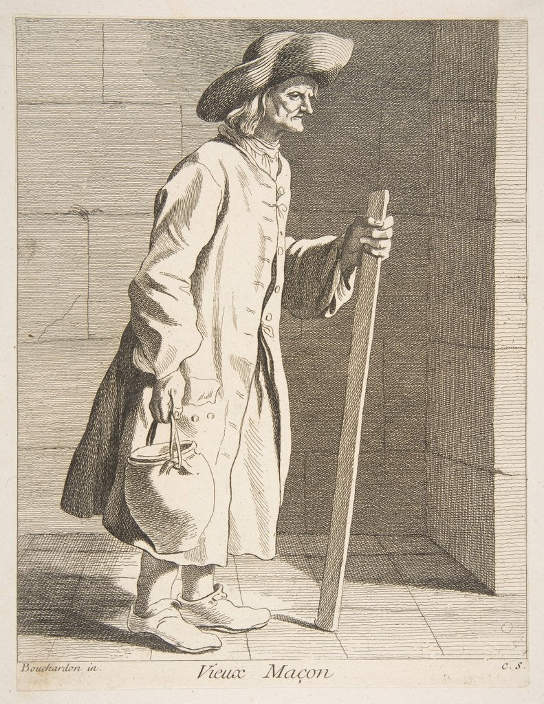 Detail of Old Bricklayer, 1737 by Caylus