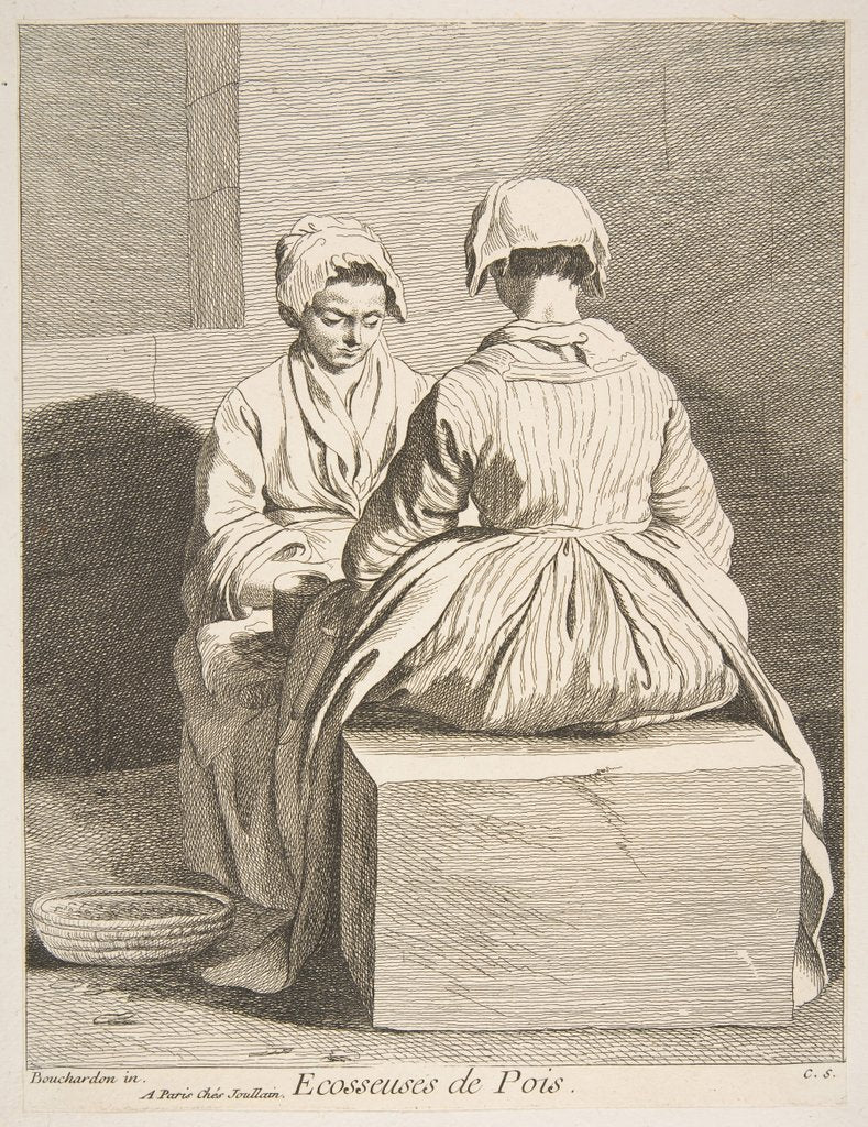 Detail of Pea Shellers, 1737 by Caylus