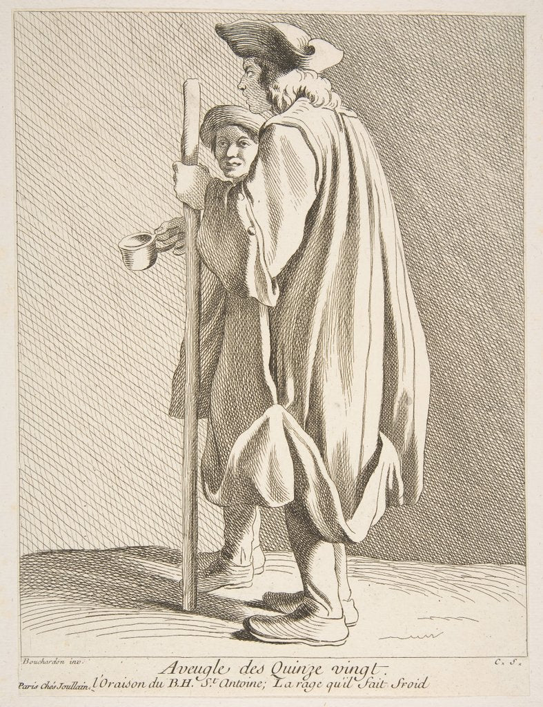 Detail of A Blind Man from the Quinze-Vingts Hospital, 1738 by Caylus