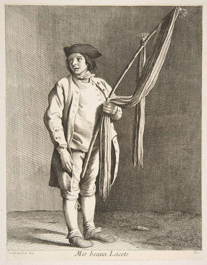Detail of Laces Peddler, 1738 by Caylus