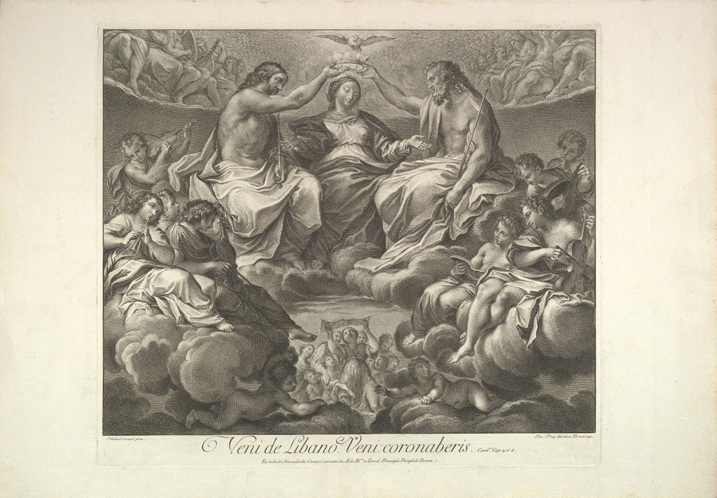 Detail of Coronation of the Virgin, 1741 by Unknown
