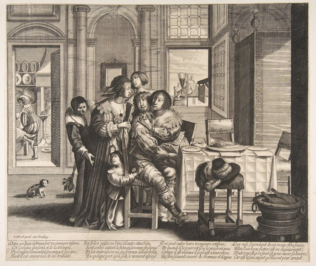 Detail of The Prodigal Son in a House of Ill Repute, ca. 1636 by Unknown