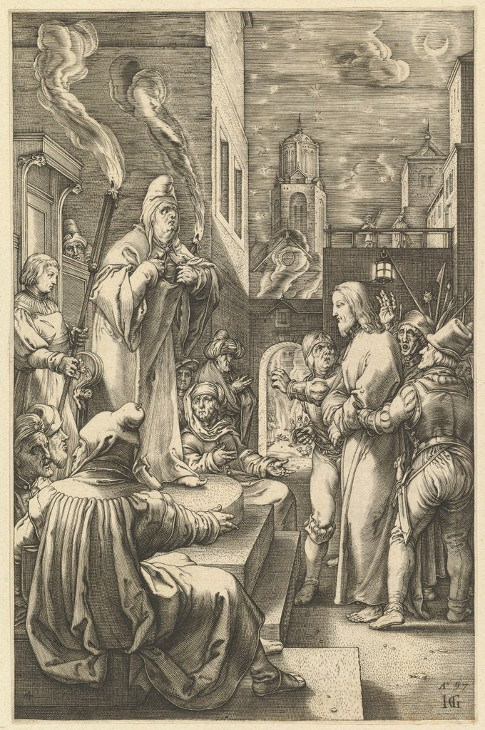 Detail of Christ Before Caiaphas, from The Passion of Christ, ca. 1598-1617 by Unknown