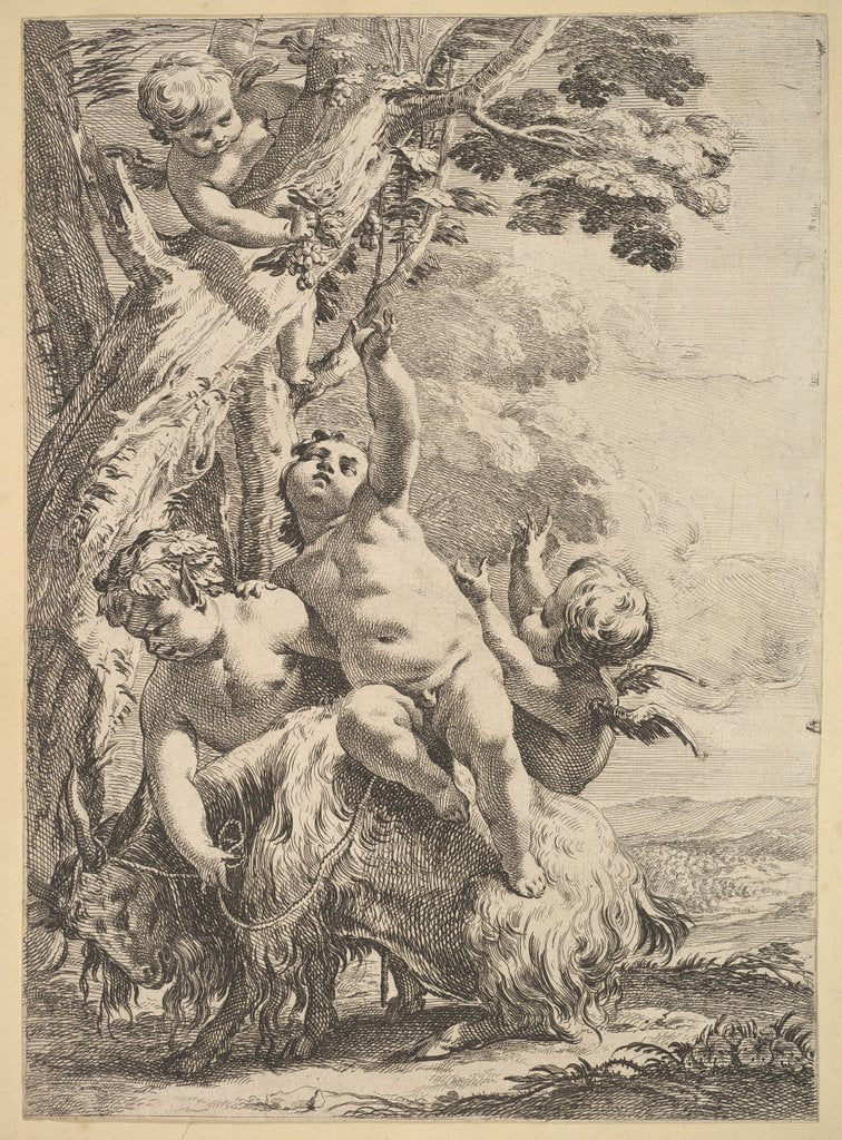 Detail of Drunken Bacchantes and Putti, 18th century by Unknown