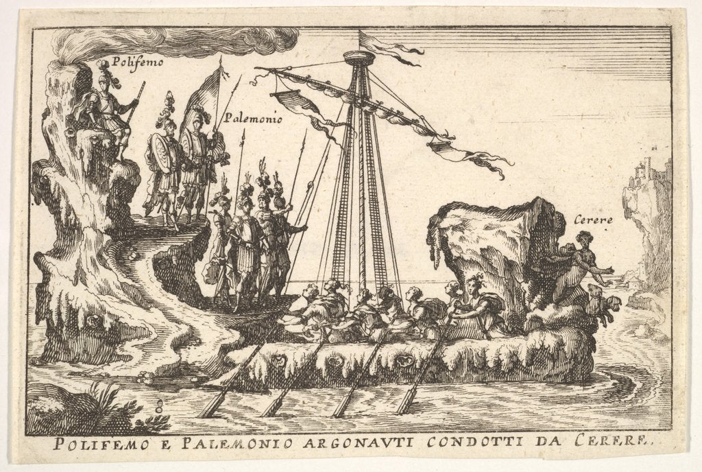 Detail of Plate 8: Polyphemus and Palemonius led by Cere by Unknown