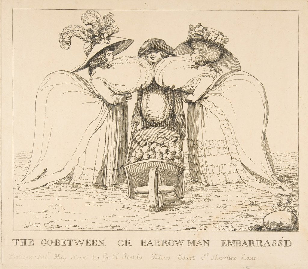 Detail of The Go-Between or Barrow Man Embarrass'd, May 15, 1786 by Unknown