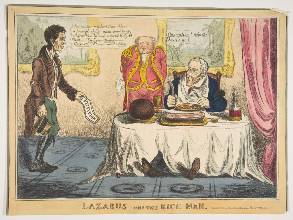 Detail of Lazarus and the Rich Man, 1830 by Unknown