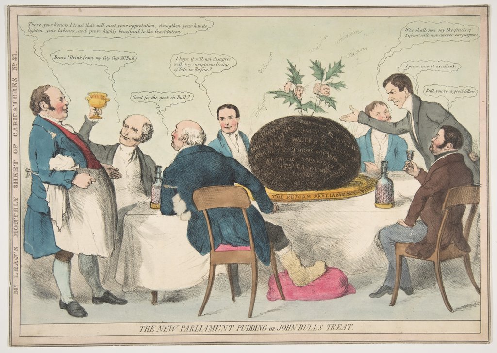 Detail of The New Parliament Pudding or John Bull's Treat, ca. 1832 by Unknown