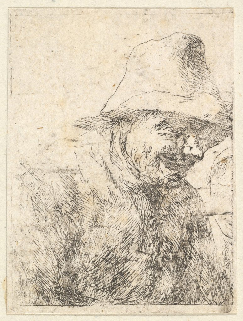 Detail of Head of a Peasant, 17th century by Unknown