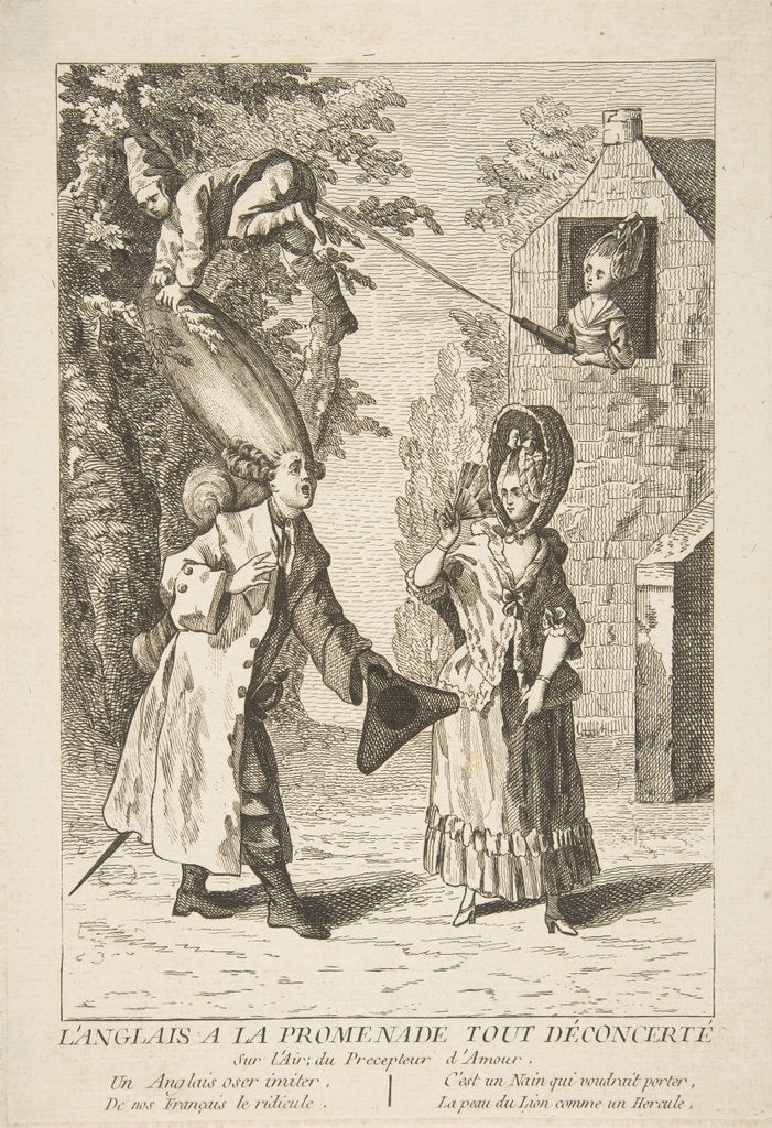 Detail of L'Anglais a la Promenade Tout Déconcerté, 1720-75 by Unknown