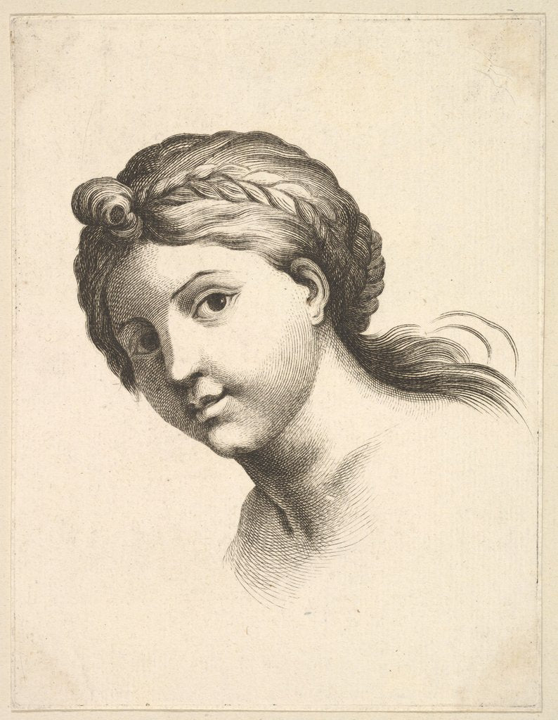 Detail of Head of a Woman, from Livre de Têtes Gravées d'apres F. Boucher et Autre by Unknown