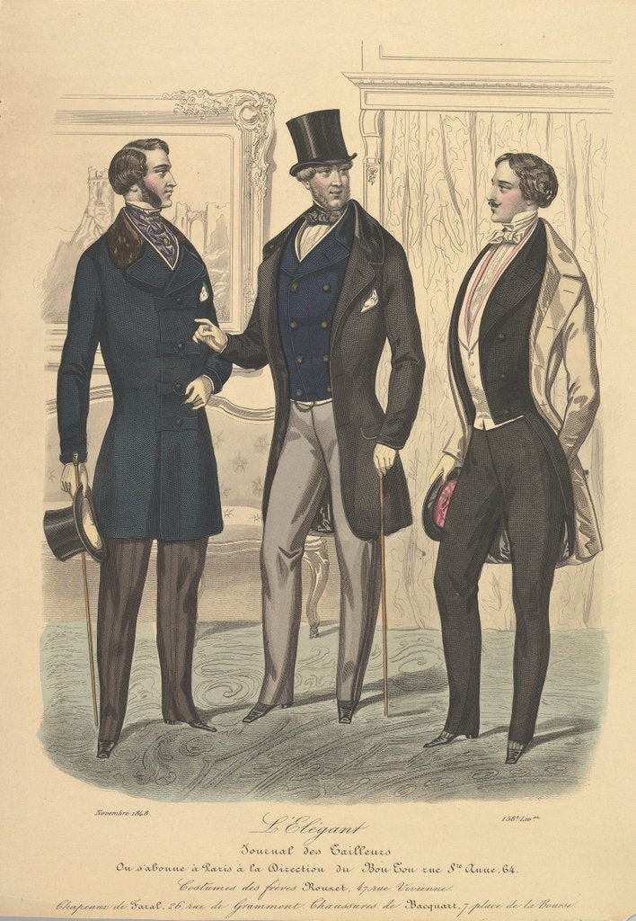 Detail of L'Elegant from Journal des Tailleurs, 1848 by Unknown