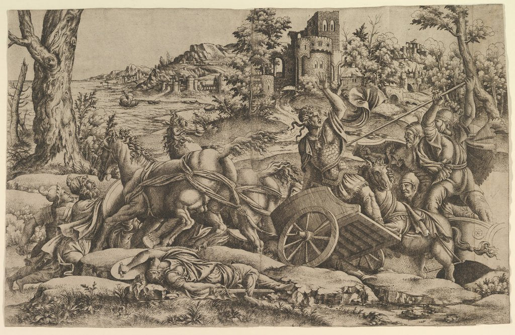 Detail of Agamemnon killing Odios, ca. 1545 by Unknown
