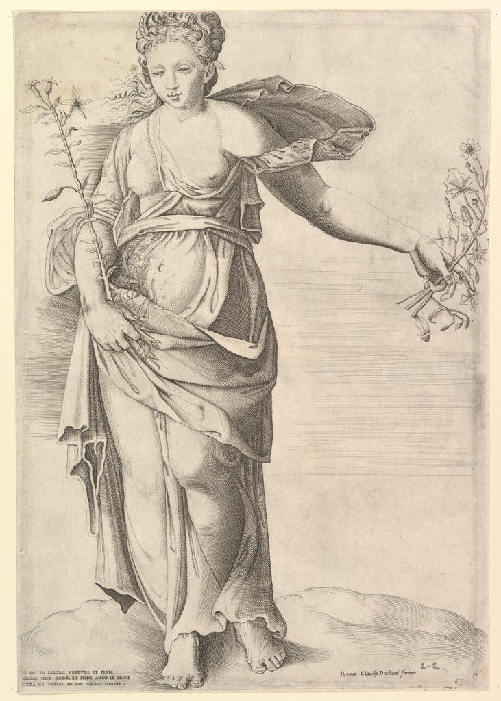 Detail of Speculum Romanae Magnificentiae: Flora, mid-16th century by Unknown
