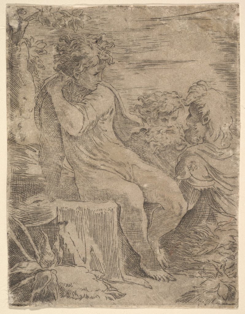 Detail of Youth with two old Men, 16th century by Unknown
